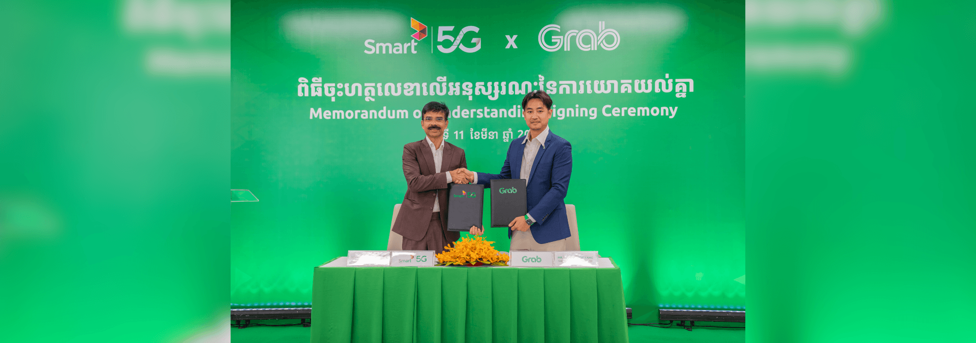 ក្រុមហ៊ុន Smart Axiata និង Grab សហការស្វែងរកដំណោះស្រាយ ដើម្បីសម្រួលដល់ការតភ្ជាប់ និងការធ្វើដំណើររបស់អតិថិជន